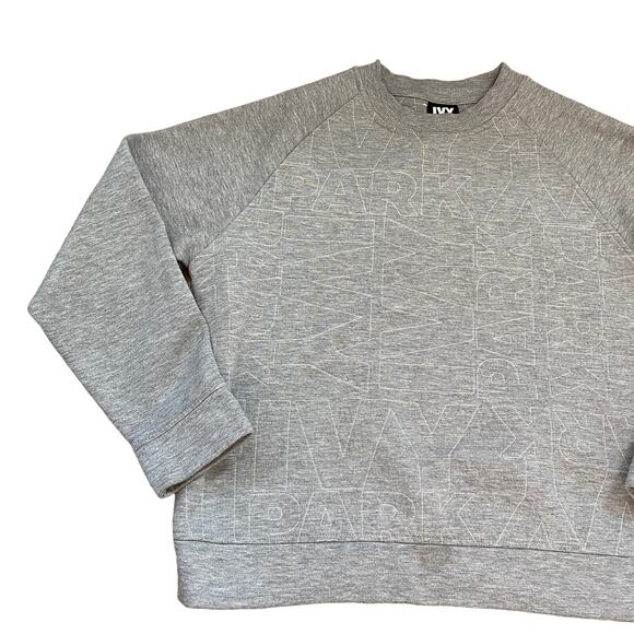 Ivy Park Pullover Sweater - Gray Logo - Women's Size L - Picture 2 of 6